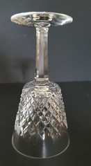 Waterford Crystal Alana Claret Wine Glass Cut Cross Hatch Multisided Stem
