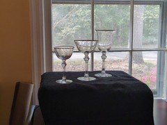 Tiffin Cherry Laurel Water Champagne Coupe or liquor cocktail (nick & nora) gold