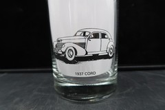Vtg Rocks Glass Classic Car Packard Cord Vette Thunderbird Lincoln Set of 6 MCM