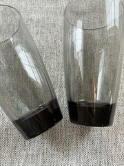 2 Libbey Type MCM Classic Smoke 6 Inch 16oz Tapered Drinking Tumblers