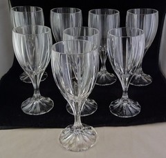 8 Mikasa Crystal Berkeley Wine Glasses + 4 Water Goblets – Excellent Condition