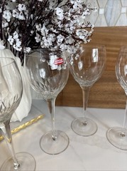 Set of 4 Svend Jensen Empress Clear 9 1/2 inch Tall Water Goblet Glass