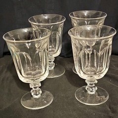 Imperial Old Williamsburg Clear Iced Tea Goblets Imperial Glass 6.5″ Set of 4