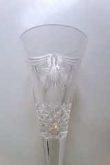 WATERFORD MILLENNIUM PEACE Cut Crystal CHAMPAGNE FLUTE Signed O’Leary 9.5″ Set 2