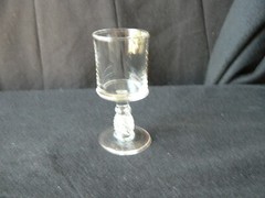 Pavonia Wine Glass clear by Ripley Company circa1885 EAPG