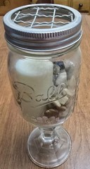 Stemmed Ball Mason Jar Wine Glass Goblets 9 1/2″ Tall Sold By The Piece