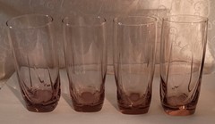 Set of 4 Vintage Libbey Imperial Plum Cooler Glasses 6.75 Inch