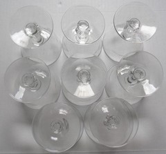 VINTAGE Libbey Wine Glasses STAR GLOW 6 oz. Clear Etched 9-Piece Set
