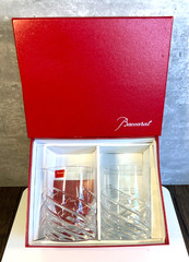 Baccarat Crystal Armagnac Tumblers Old Fashioned Rocks Glasses Set of 2 w/Box