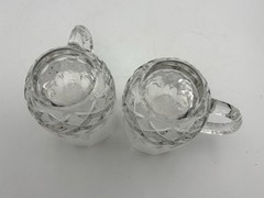 2 Crystal Tankards w/handle ‘Nobility’ by Kristal Zajecar (Yugoslavia) 16oz Beer