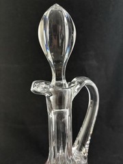 Ebeling and Reuss Hand-Blown German Crystal Decanter Set 8 Colorful Wine Glasses