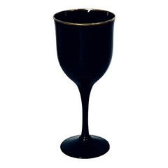 Noritake REMEMBRANCE EBONY Black Gold Trim Wine Water Iced Tea Glass NEW CHOOSE