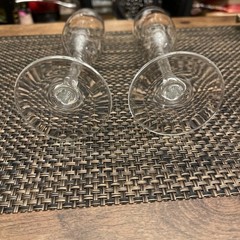 Champagne Flutes 8.5″ Tall Twisted Stem (Set of 2) Glasses Clear Glass