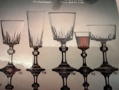 2 VTG Princess House Esprit Water Glasses #750 Crystal Glasses 24% Fine Cut