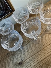 6 Cristal D’Arques Longchamp Champagne Coupe Glass Stemware Lead Crystal France