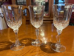 24 % full lead crystal glasses – set of 3 – made in the USA