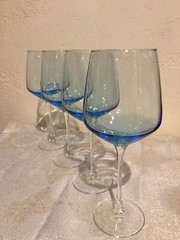 Luminarc 19 Oz Ice Blue Wine Glasses 4