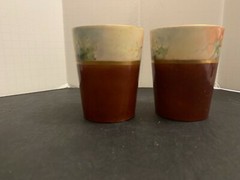 Vintage Art Deco Porcelain Berry Pattern Tumbler Set of 2