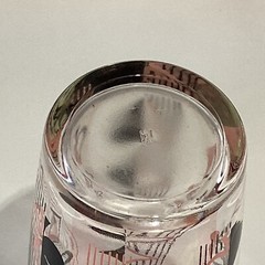 Set of seven hazel atlas pink black Tumbler hearts diamonds spades clubs RARE