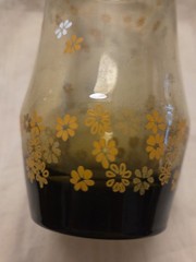 1 Vintage Libbey 6″ Glass Tumbler Daisy Spring Blossom Strawflower Replacement
