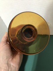 Vintage Heavy Glass 12 oz Amber Goblet Sold Individually, 1.5 Lbs