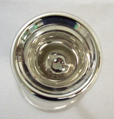 Antique Vintage Mercury Glass Silver Nitrate Cordial Set of 10 Mirror Stemware