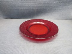New Martinsville Crystal 34 Ruby Pattern Luncheon Plate 8″