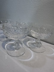Waterford Champagne Sherbet Colleen Clear Crystal Short Stem 4.3″ Glass Set Of4