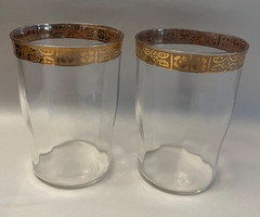 Vintage Pair Gold Encrusted Floral Band Glasses By Stetson #STT57