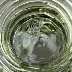 Alan Goldfarb Forest Green Art Glass Beaker Goblet Signed 1999 Medieval Venetian