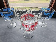 VTG Bicentennial Goblet – Happy Birthday USA 1776-1976 – Bartlett Collins