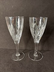 Vintage Stuart Madison Crystal Wine Glasses England Cut Crystal 7 oz Set of 2