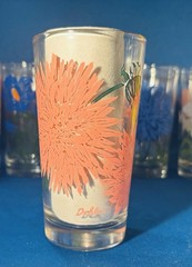 VTG Set of ✨12 ✨Boscul Peanut Butter Glasses MCM Floral Tumblers UNUSED MINT