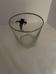 Richard E Bishop MCM Waterfowl Canvasback Double Old Fashioned Highball Glass
