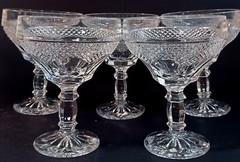 Set Of 5 Hearthside By Hearthside Champagne / Sherbet Glasses 5 1/4″