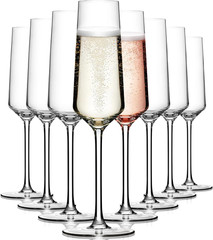 Champagne Flutes, Crystal Champagne Glasses Set of 8, 7Oz, Elegant | for Prosecc