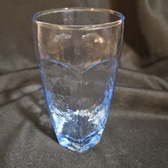 Libbey CHIVALRY BLUE Heavy Textured 16 OZ Drinking Glass Cooler Tumbler