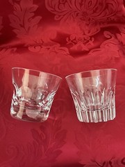 NIB FLAWLESS Two Glass BACCARAT France ETNA & BELUGA Crystal OLD FASHION TUMBLER