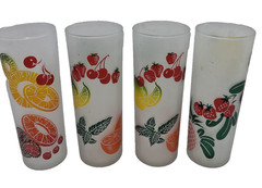 Vintage Federal Glass Company Frosted Glass Lot of 4