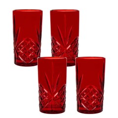 NIB DUBLIN COLLECTION SHANNON BY GODINGER 4 CRYSTAL HIGHBALL GLASSES 12 OZ