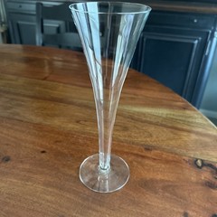 Tiffany & Co Crystal Champagne Flute 9 1/8” Hollow Trumpet Replacement Single