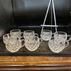 natchmann crystal Anglia Pattern Set Of 8 Punch Cups