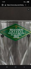 Shannon Crystal Designs of Ireland Lead Crystal Ice Tea Glasses Set 12 Slovakia
