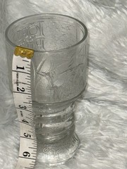Burger King Lord of the Rings Clear Glass Decorative Goblet 6 in Tall, 3 in