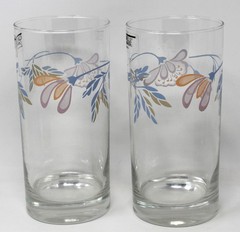 Corelle Corning PINK TRIO 6″ Drinking Glasses 16oz Tumblers Set of 2