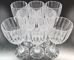 (8) Cristal D’Arques Bretagne Cordial Glasses Set Vintage Small Cut Stemware Lot