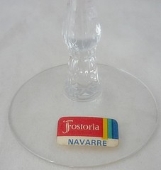 FOSTORIA – NAVARRE – 2 CHAMPAGNE/TALL SHERBET GLASSES – 5 7/8″ – EXCELLENT