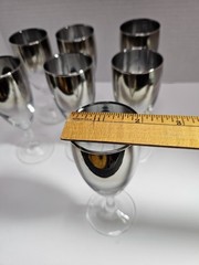 Silver Fade (7) France Wine Cordial Glass 3oz