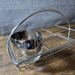 Set Lot 6 1960s Vitreon Queen Silver Fade Lusterware Roly Poly Glasses Ombre
