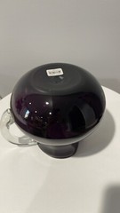 Handblown Artland Iris Pitcher in purple plum color art glass bubbles Rare